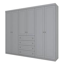 Guarda Roupa Casal Nova York 6 Portas Cinza Henn Guarda Roupa Casal Nova York 6 Portas Cinza Henn