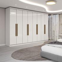 Guarda-Roupa Casal Odisseia 8 Portas 4 Gavetas Branco - Panorama Móveis
