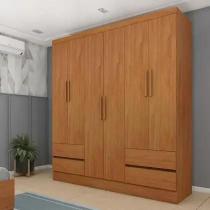 Guarda Roupa Casal Oregon 6 Pt Cinamomo Mdp Móveis Tcil