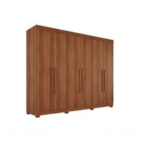 Guarda Roupa Casal Órion Premium 6 Portas 6 Gavetas Cinamomo MDF Sallêto Móveis