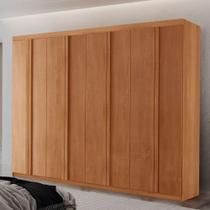 Guarda Roupa Casal Ortiz Mdf Com 8 Portas 4 Gavetas Moderna Naturalle Sem Pés