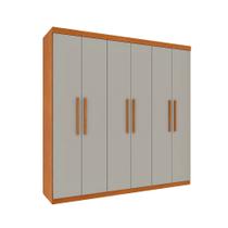 Guarda Roupa Casal ou Solteiro Lagos 06 Portas 04 Gavetas Puxadores em MDF