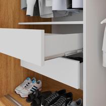 Guarda Roupa Casal Panamá 3 Portas Espelho Central 4 Gavetas Cinamomo-off White Guarda Roupa Casal Panamá 3 Portas Espelho Central 4 Gavetas Cinamomo-off White
