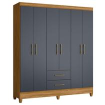 Guarda Roupa Casal Panamá 6 Portas Freijó Cinza - Moval Guarda Roupa Casal Panamá 6 Portas Freijó Cinza - Moval