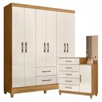 Guarda Roupa Casal Panamá E Cômoda Lisboa Freijó Off White- Moval Guarda Roupa Casal Panamá E Cômoda Lisboa Freijó Off White- Moval