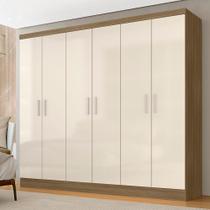 Guarda Roupa Casal Paris 6 Portas 2 Gavetas Boreal/off Premium - M.a