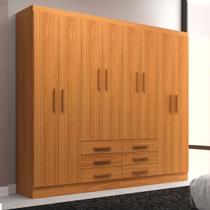 Guarda-Roupa Casal Paris 8 Portas 6 Gavetas Cinamomo - Evidencia Móveis