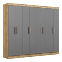 Guarda Roupa Casal Paris 8 Portas MDP Cappuccino Onix Maxel