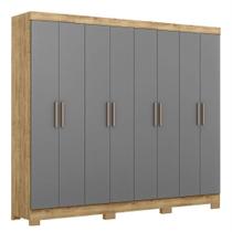 Guarda Roupa Casal Paris Com Pés 8 Portas Mdp Cappuccino Onix Maxel Cappuccino/onix