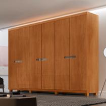 Guarda Roupa Casal Paris MDF 6 Portas e 6 Gavetas com Pés Moderna Mobília Guarda Roupa Casal Paris MDF 6 Portas e 6 Gavetas com Pés Moderna Mobília