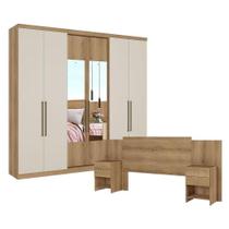 Guarda Roupa Casal Passione Ultra Glass 6 Portas Capuccino Off White Com Cabeceira Formosa Capuccino- Thb Guarda Roupa Casal Passione Ultra Glass 6 Portas Capuccino Off White Com Cabeceira Formosa Capuccino- Thb
