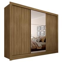 Guarda Roupa Casal Paula C/espelho 3 Pts 2 Gav Lateral Boreal - M.a