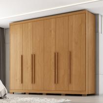 Guarda Roupa Casal Platinium 100% MDF 6 Portas de Bater 6 Gavetas Marrom/Cinamomo