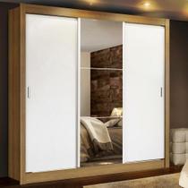 Guarda Roupa Casal Plus 3 Portas Espelho 4 Gavetas Madesa