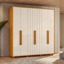 Guarda-Roupa Casal Portinari Ripado 6 Portas 4 Gavetas - 7 Decor