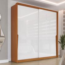 Guarda-Roupa Casal Porto 2 Portas 2 Gavetas Freijó/Branco - Politorno