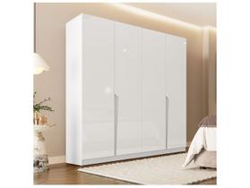 Guarda-Roupa Casal Porto 4 Portas 4 Gavetas Branco - Politorno Guarda-Roupa Casal Porto 4 Portas 4 Gavetas Branco - Politorno