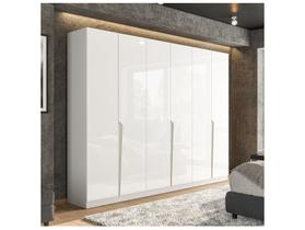 Guarda-Roupa Casal Porto 6 Portas 4 Gavetas Branco - Politorno Guarda-Roupa Casal Porto 6 Portas 4 Gavetas Branco - Politorno