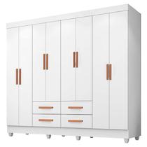 Guarda Roupa Casal Porto 8 Portas Branco - Móveis Leão