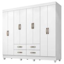 Guarda Roupa Casal Porto 8 Portas Branco - Móveis Leão