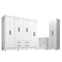 Guarda Roupa Casal Porto 8 Portas Cômoda 4 Gavetas 1 Porta Armário Multiuso Lite Branco Brilho Leão Guarda Roupa Casal Porto 8 Portas Cômoda 4 Gavetas 1 Porta Armário Multiuso Lite Branco Brilho Leão
