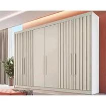Guarda Roupa Casal Potente 6 Portas c 4 Ripados e 6 Gavetas Off White Europa MÓVEIS EUROPA Guarda Roupa Casal Potente 6 Portas c 4 Ripados e 6 Gavetas Off White Europa MÓVEIS EUROPA