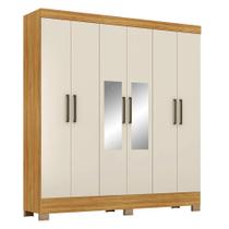 Guarda Roupa Casal Prático 6 Portas com Espelho - Demóbile Guarda Roupa Casal Prático 6 Portas com Espelho - Demóbile