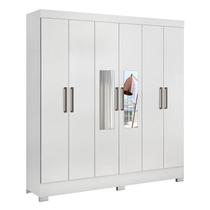 Guarda Roupa Casal Prático Branco com Espelho - Demóbile Guarda Roupa Casal Prático Branco com Espelho - Demóbile