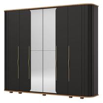 Guarda Roupa Casal Premium 6 Portas Preto HP Nature Henn