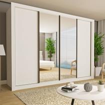 Guarda Roupa Casal Premium Firenze 279,3cm com Espelho 4 Portas 4 Gavetas Espresso Móveis