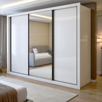 Guarda Roupa Casal Premium Liv 242cm com Espelho 3 Portas 6 Gavetas Yescasa