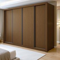 Guarda Roupa Casal Premium Liv 4 Portas de Correr e 4 Gavetas 279,3cm Yescasa