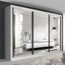 Guarda Roupa Casal Premium Lux 242cm com Espelho 3 Portas 6 Gavetas Yescasa Branco Guarda Roupa Casal Premium Lux 242cm com Espelho 3 Portas 6 Gavetas Yescasa Branco