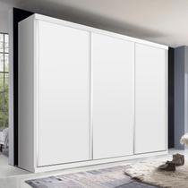 Guarda Roupa Casal Premium Pearl 205,9cm 3 Portas 4 Gavetas Yescasa Branco