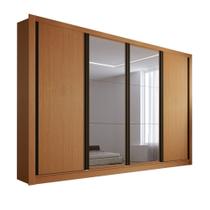 Guarda Roupa Casal Premium Zara 279,3cm com Espelho 4 Portas 4 Gavetas Yescasa Guarda Roupa Casal Premium Zara 279,3cm com Espelho 4 Portas 4 Gavetas Yescasa