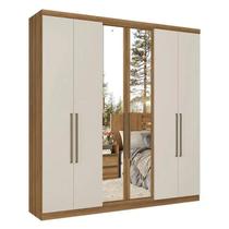 Guarda Roupa Casal Presence Full Glass 6 Portas Almendra Off White Acetinado NÂO ACOMPANHA ESPELHO Guarda Roupa Casal Presence Full Glass 6 Portas Almendra Off White Acetinado NÂO ACOMPANHA ESPELHO
