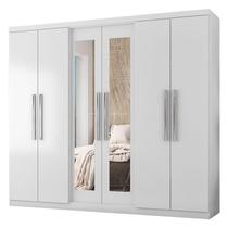 Guarda Roupa Casal Prime 7000 Branco com Espelho 2264E - Araplac