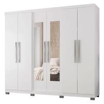 Guarda Roupa Casal Prime 7000 Branco com New Pés - Araplac