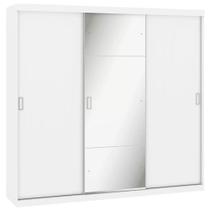 Guarda Roupa Casal Prime Glass 3 Portas de Correr 4 Gavetas Espelho THB