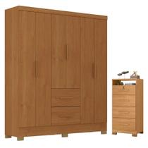 Guarda Roupa Casal Primordial Max 6 Portas e Cômoda Primordial Max 4 Gavetas Cinamomo Fosco-Zanzini Guarda Roupa Casal Primordial Max 6 Portas e Cômoda Primordial Max 4 Gavetas Cinamomo Fosco-Zanzini
