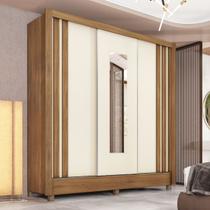 Guarda Roupa Casal Ravel Amêndola Flex com Espelho