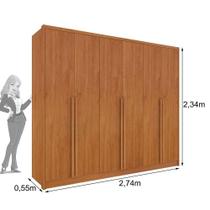 Guarda Roupa Casal Realeza 6 Portas 6 Gavetas Cinamomo 100% MDF Guarda Roupa Casal Realeza 6 Portas 6 Gavetas Cinamomo 100% MDF