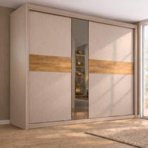Guarda Roupa Casal Reflecta 2 Portas de Correr 6 Gavetas em MDF Authentic Nogueira/Nude Prime TX Guarda Roupa Casal Reflecta 2 Portas de Correr 6 Gavetas em MDF Authentic Nogueira/Nude Prime TX