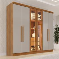Guarda-roupa Casal Reflecta com Led 06 Portas 02 Gavetas França Guarda-roupa Casal Reflecta com Led 06 Portas 02 Gavetas França