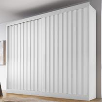 Guarda Roupa Casal Ripado 2 Portas de Correr 100 MDF Atlanta Made Marcs