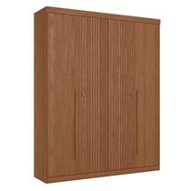 Guarda Roupa Casal Ripado 4 Portas Buriti Jatobá Acetinado - Santos Andirá Guarda Roupa Casal Ripado 4 Portas Buriti Jatobá Acetinado - Santos Andirá