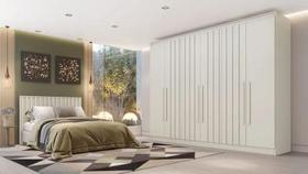 Guarda Roupa Casal Ripado 6 Portas 4 Gavetas Oxford Off White Made Marcs