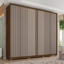 Guarda Roupa Casal Ripado 6 Portas 4 Gavetas Suburban