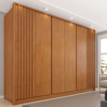 Guarda Roupa Casal Ripado 6 Portas 6 Gavetas 275cm Espresso Móveis