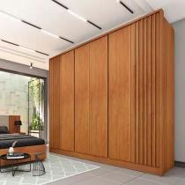 Guarda Roupa Casal Ripado 6 Portas 6 Gavetas Barcelona Cinamomo Tcil Móveis